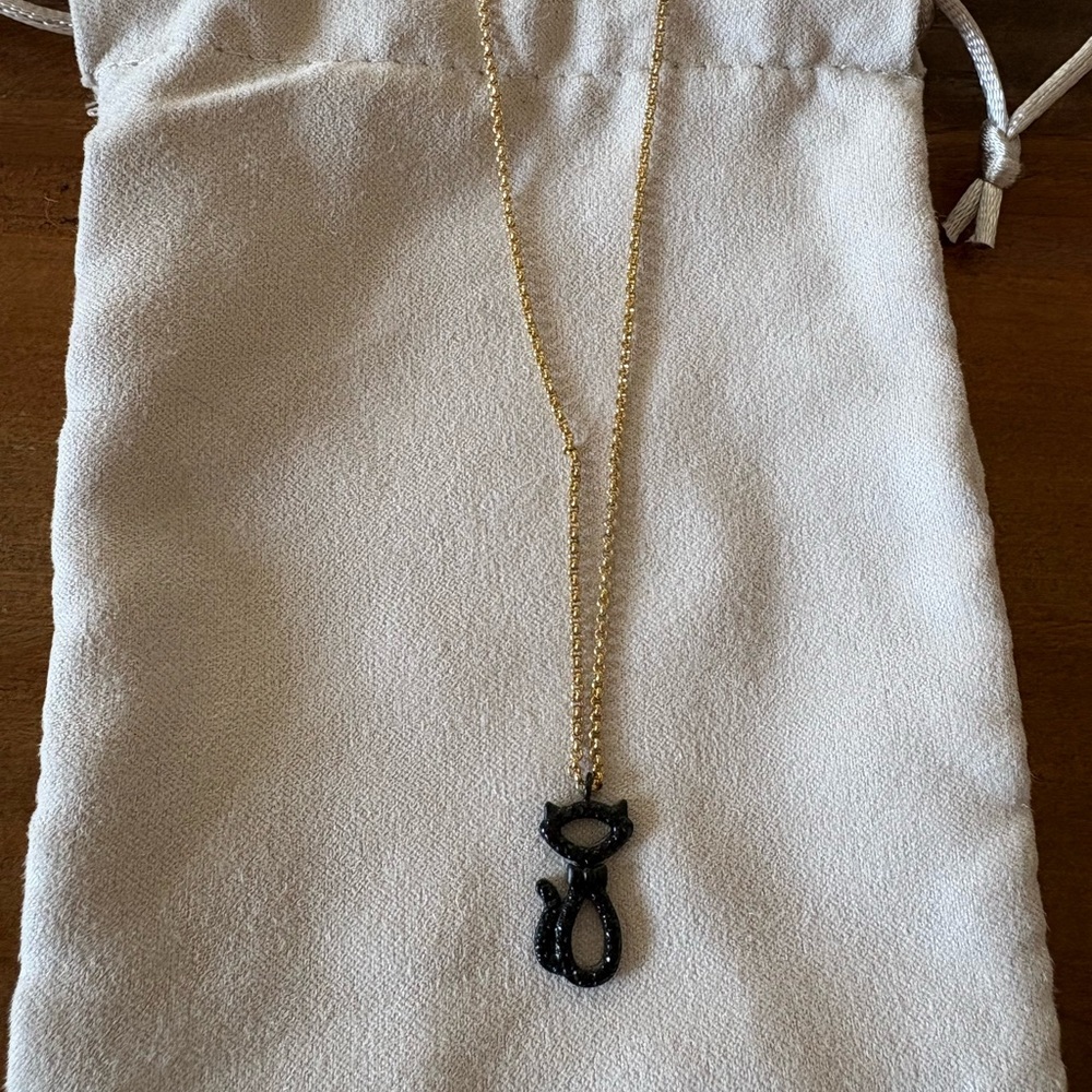 Kate Spade Black Cat Necklace
